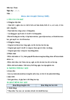 Giáo án Bài 24: Em vui học toán Toán lớp 5 Cánh diều