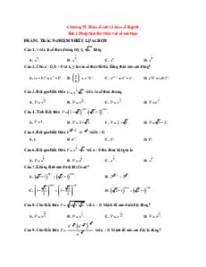 Trắc nghiệm Toán 11 Cánh diều Chương 6 (có đúng sai, trả lời ngắn)