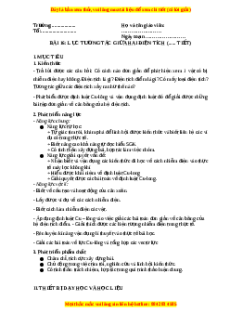 Giáo án Lực tương tác giữa hai điện tích Vật lí 11 Kết nối tri thức