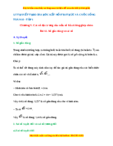 Lý thuyết Toán 10 Kết nối tri thức Bài 12: Số gần đúng và sai số