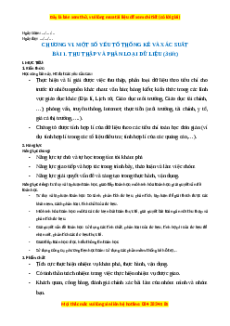 Giáo án Thu thập và phân loại dữ liệu Toán 8 Cánh diều