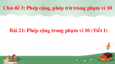 Giáo án Powerpoint Phép cộng trong phạm vi 10 Toán lớp 1 Chân trời sáng tạo