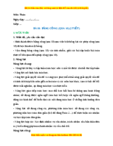 Giáo án Bảng cộng (qua 10) Toán lớp 2 Kết nối tri thức