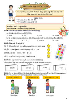 Bài tập cuối tuần Toán lớp 4 Chân trời sáng tạo (Học kì 1)