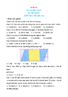 Bài tập cuối tuần Toán 4 Tuần 18 Cánh diều (có lời giải)