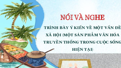 Giáo án Powerpoint Trình bày ý kiến về một vấn đề xã hội (một sản phẩm văn hóa truyền thống trong cuộc sống hiện tại) Ngữ văn 8 Kết nối tri thức