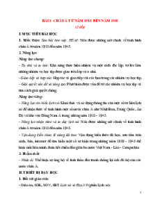 Giáo án Bài 3 Lịch sử 9 Chân trời sáng tạo: Châu Á từ năm 1918 đến năm 1945