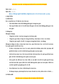 Giáo án Tính chất đường phân giác của tam giác Toán 8 Cánh diều