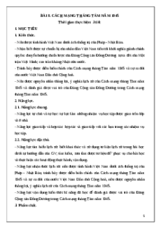 Giáo án Bài 8 Lịch sử 9 Kết nối tri thức (2024): Cách mạng tháng Tám năm 1945