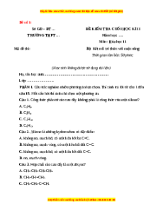 Đề thi cuối kì 2 Hóa Học 11 Kết nối tri thức (Đề 1)