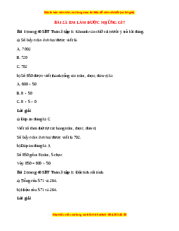 VBT Toán lớp 3 Bài 23 (Chân trời sáng tạo): Em làm được những gì