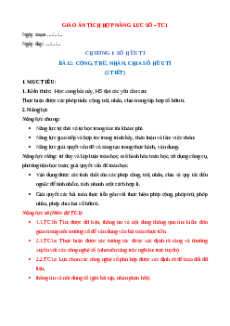 Giáo án Bài 2 Toán 7 Kết nối tri thức (năng lực số)