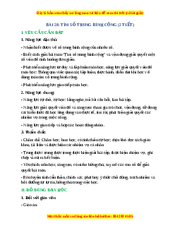 Giáo án Tìm số trung bình cộng Toán lớp 4 Cánh diều