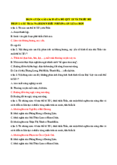 Trắc nghiệm Bài 9: Cuộc cách mạng của Hồ Quý Ly và Triều Hồ (đầu thế kỉ XV) Lịch sử 11 Đúng-Sai 2025