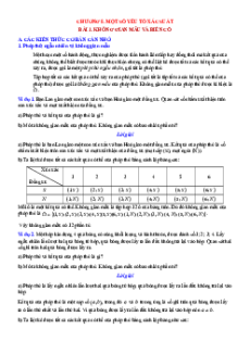 Chuyên đề dạy thêm Toán 9 Chân trời sáng tạo Chương 8