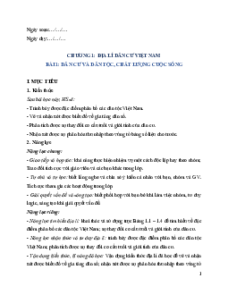 Giáo án Địa lí 9 Chân trời sáng tạo (năm 2025) | Giáo án Địa lí 9 mới, chuẩn nhất