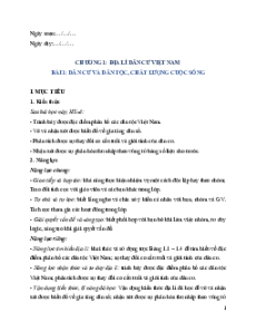 Giáo án Địa lí 9 Chân trời sáng tạo (năm 2025) | Giáo án Địa lí 9 mới, chuẩn nhất