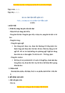Giáo án Ôn tập cuối học kì 1 Tiếng việt 2 Cánh diều
