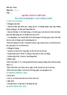 Giáo án Ôn tập hình học và đo lường Toán lớp 5 Kết nối tri thức
