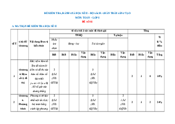 Bộ 15 đề thi cuối kì 2 Toán 8 Chân trời sáng tạo Cấu trúc mới