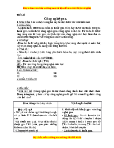 Giáo án Công nghệ gen Sinh học 9