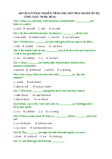 Tài liệu 400 câu multiple choice tiếng Anh ôn thi viên chức