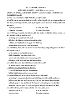 Câu hỏi ôn tập + Đề kiểm tra KTPL 11 Chủ đề 4 (chung cho ba sách)