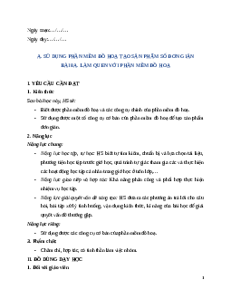 Giáo án Bài 8A: Làm quen với phần mềm đồ hoạ Tin học lớp 5 Kết nối tri thức