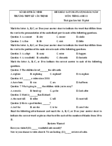 2 Đề khảo soát chất lượng đầu năm 2024-2025 Tiếng Anh 11 có lời giải