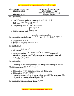 Đề thi vào 10 môn Toán tỉnh Đăk Nông (Hệ không chuyên) năm 2021