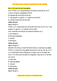 Trắc nghiệm Bài 22: Tổ chức lãnh thổ nông nghiệp Địa lí 10 Cánh diều