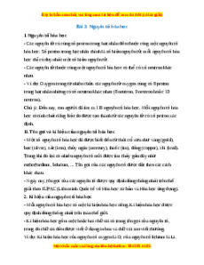 Lý thuyết KHTN 7 Kết nối tri thức Bài 3: Nguyên tố hóa học