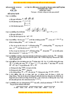 Đề thi vào 10 Toán Tỉnh Đăk Lăk năm 2023-2024