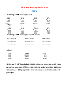 VBT Toán lớp 3 Bài 54 (Kết nối tri thức): Phép cộng trong phạm vi 10 000