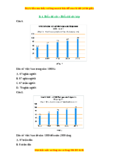 Trắc nghiệm Biểu đồ cột - Biểu đồ cột kép Toán 6 Chân trời sáng tạo