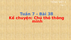 Giáo án Powerpoint Bài 38: Kể chuyện: Chú thỏ thông minh Tiếng việt lớp 1 Cánh diều