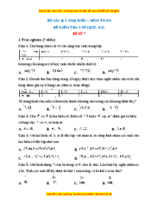 Đề thi cuối kì 2 Toán 11 Cánh diều (Đề 7)