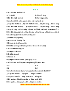 Đề thi cuối kì 2 Công nghệ 6 Chân trời sáng tạo (Đề 3)