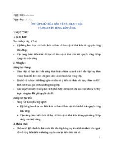 Giáo án Ôn tập chủ đề 3 Công nghệ 12 Cánh diều