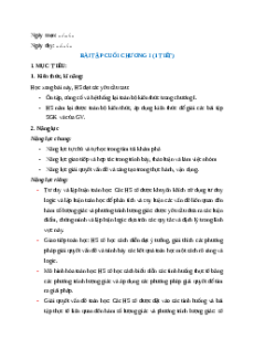 Giáo án Ôn tập Chương 1 Toán 11 Kết nối tri thức (năng lực số)