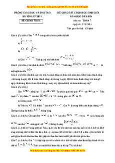 Đề thi HSG Toán 7 năm 2024 trường THCS Lệ Thủy - Quảng Bình