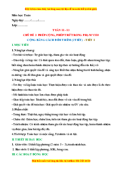 Giáo án Cộng bằng cách đếm thêm Toán lớp 1 Chân trời sáng tạo