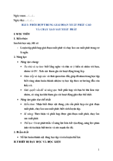 Giáo án Giáo dục thể chất 7 Kết nối tri thức | Giáo án GDTC 7 mới, chuẩn nhất