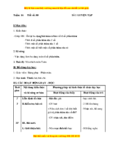 Giáo án Bài 80 Toán lớp 5: Luyện tập (Trang 79)