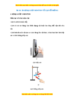 Lý thuyết Vật lý 10 Chân trời sáng tạo Bài 10: Ba định luật Newton về chuyển động