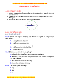 Chuyên đề Hình có tâm đối xứng Toán 6 Cánh diều