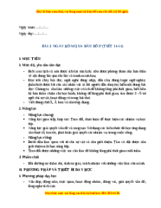 Giáo án Ngày hôm qua đâu rồi? Tiếng Việt 2 Chân trời sáng tạo