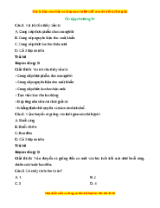 Trắc nghiệm Công nghệ 7 Ôn tập chương 4 Kết nối tri thức