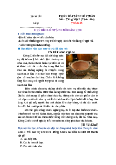 Bài tập cuối tuần Tiếng Việt lớp 5 Cánh diều Tuần 35