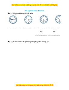 Bài tập cuối tuần Toán lớp 2 Tuần 24 Cánh diều (có lời giải)